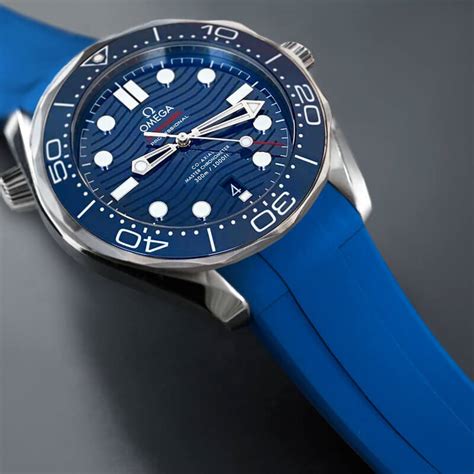 omega seamaster leather straps|omega rubber strap original.